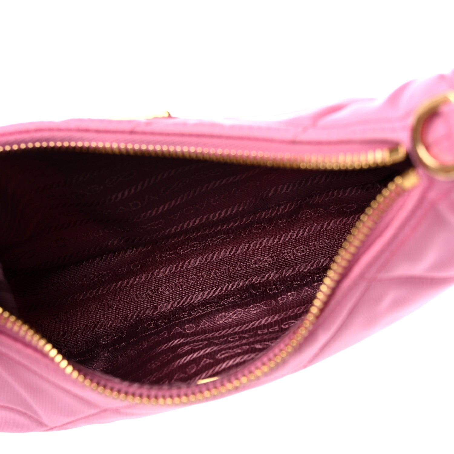 Prada Re-Nylon Saffiano Stitched Mini Re-Edition 1995 Chaine Shoulder Bag Begonia 5 of 8