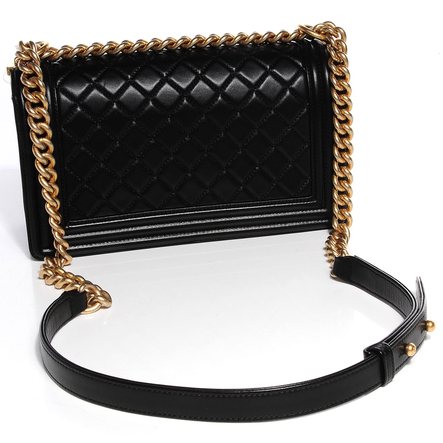 Chanel Lambskin Quilted Medium Boy Flap Black 3 of 9