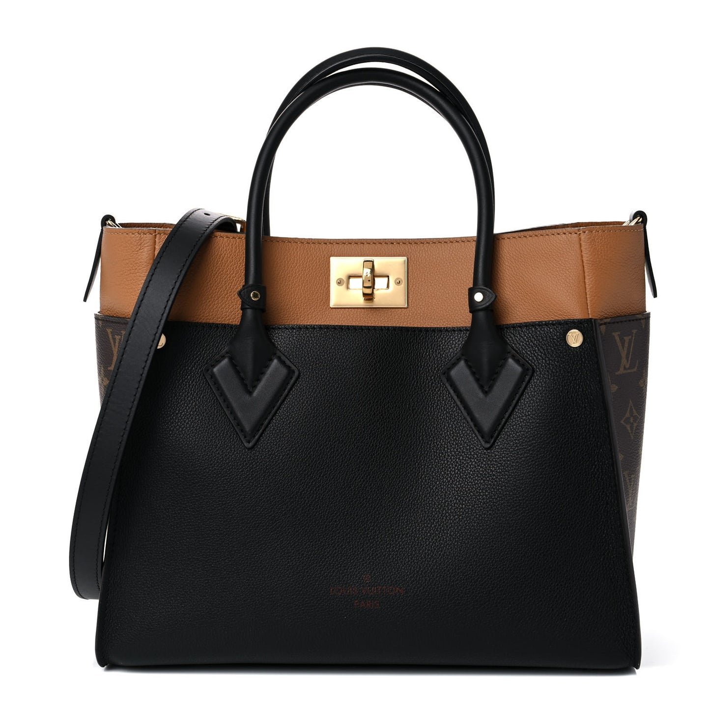 Calfskin Monogram On My Side Black
