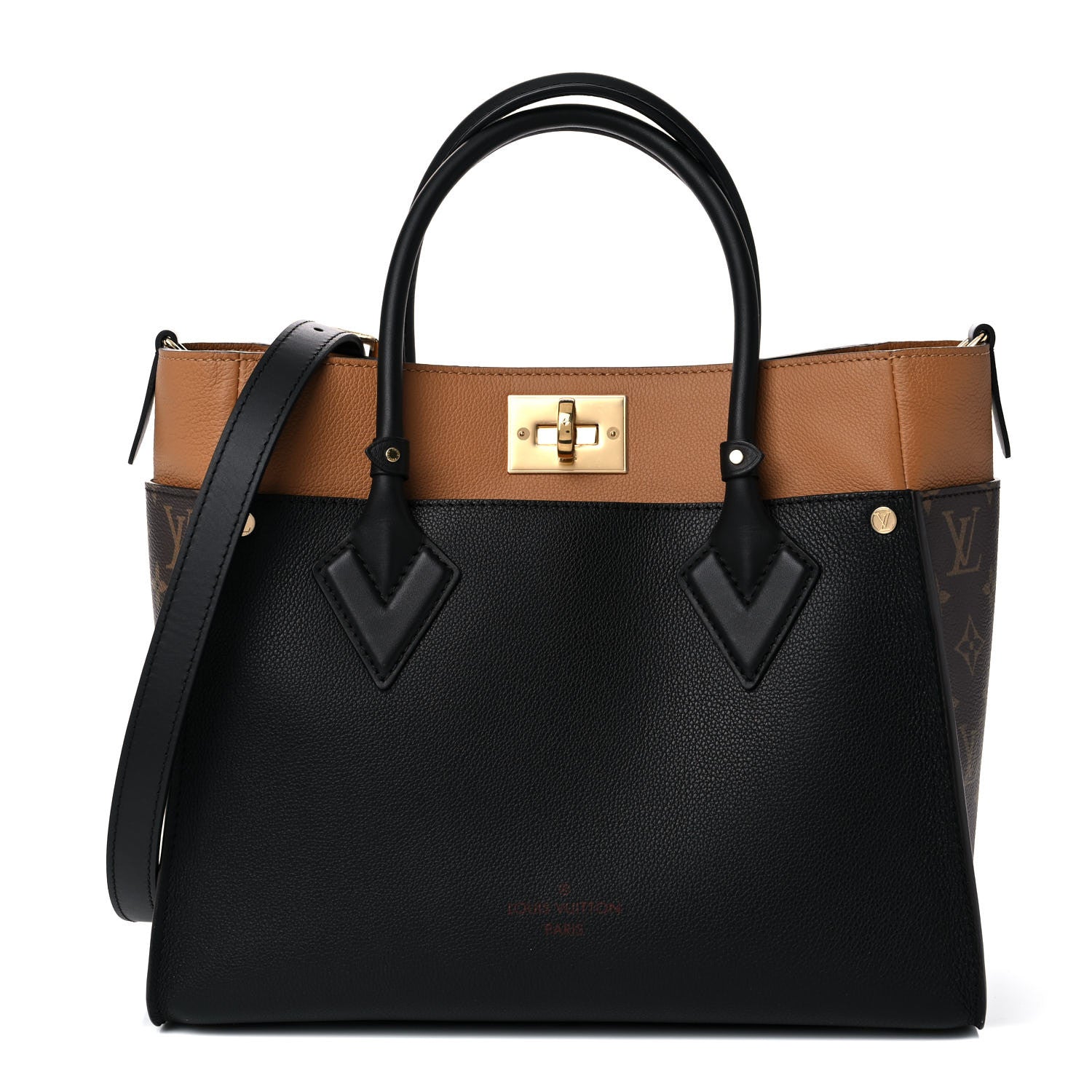 Louis Vuitton Calfskin Monogram On My Side Black 1 of 18