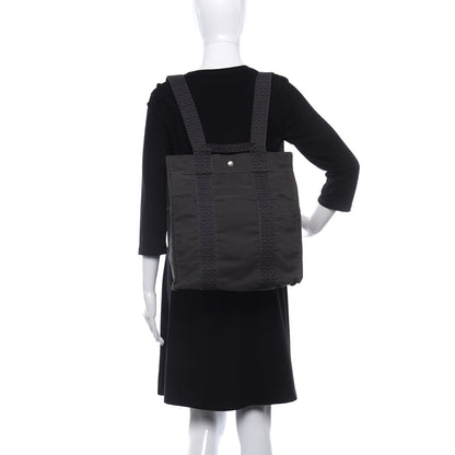 Hermes Canvas Herline Backpack Grey 2 of 8