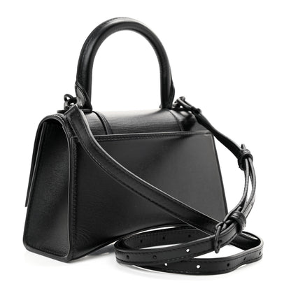 Balenciaga Shiny Box Calfskin Strass Hourglass Top Handle Bag XS Black 3 of 9