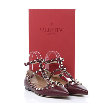 Valentino Garavani Nappa Rockstud Cage Ballerina Flats 37 Rubin 8 of 8
