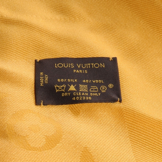 Louis Vuitton Wool Silk Monogram Shawl Safran 4 of 4