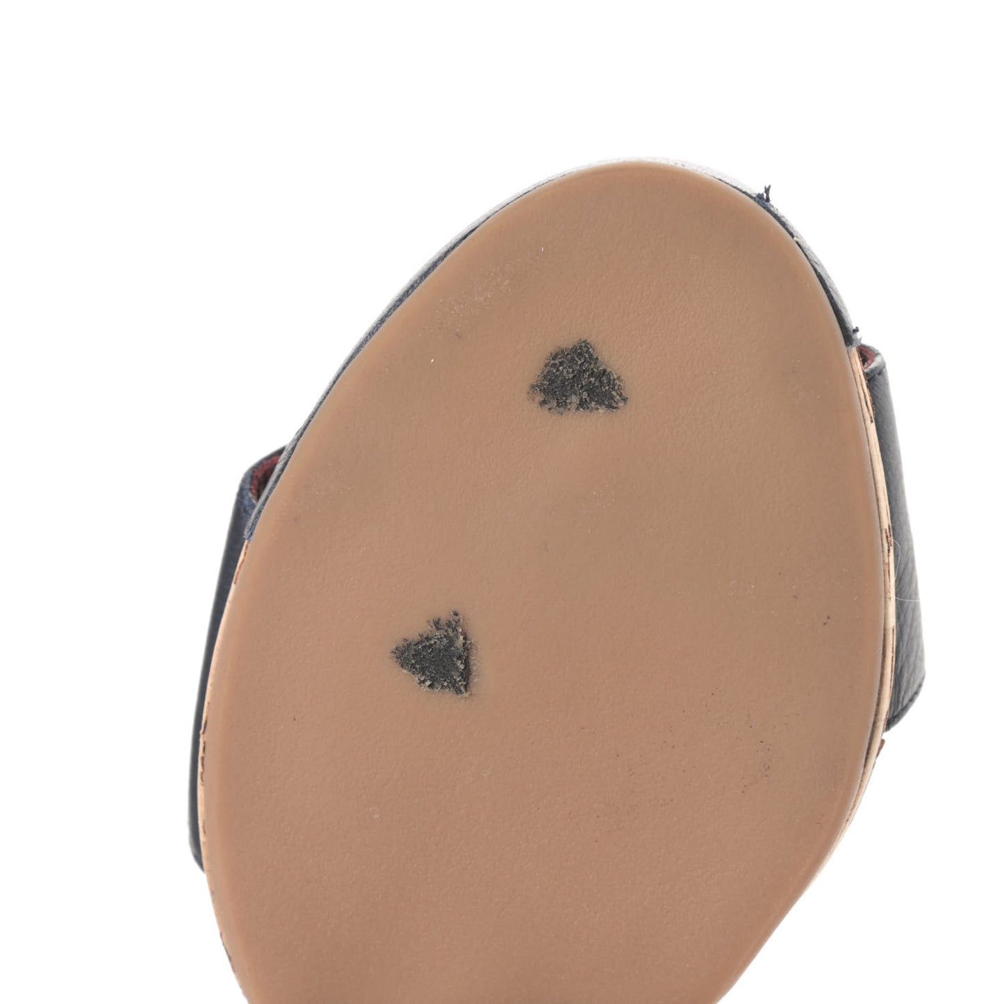 Calfskin Cork CC Ankle Strap Sandals 37.5 Black