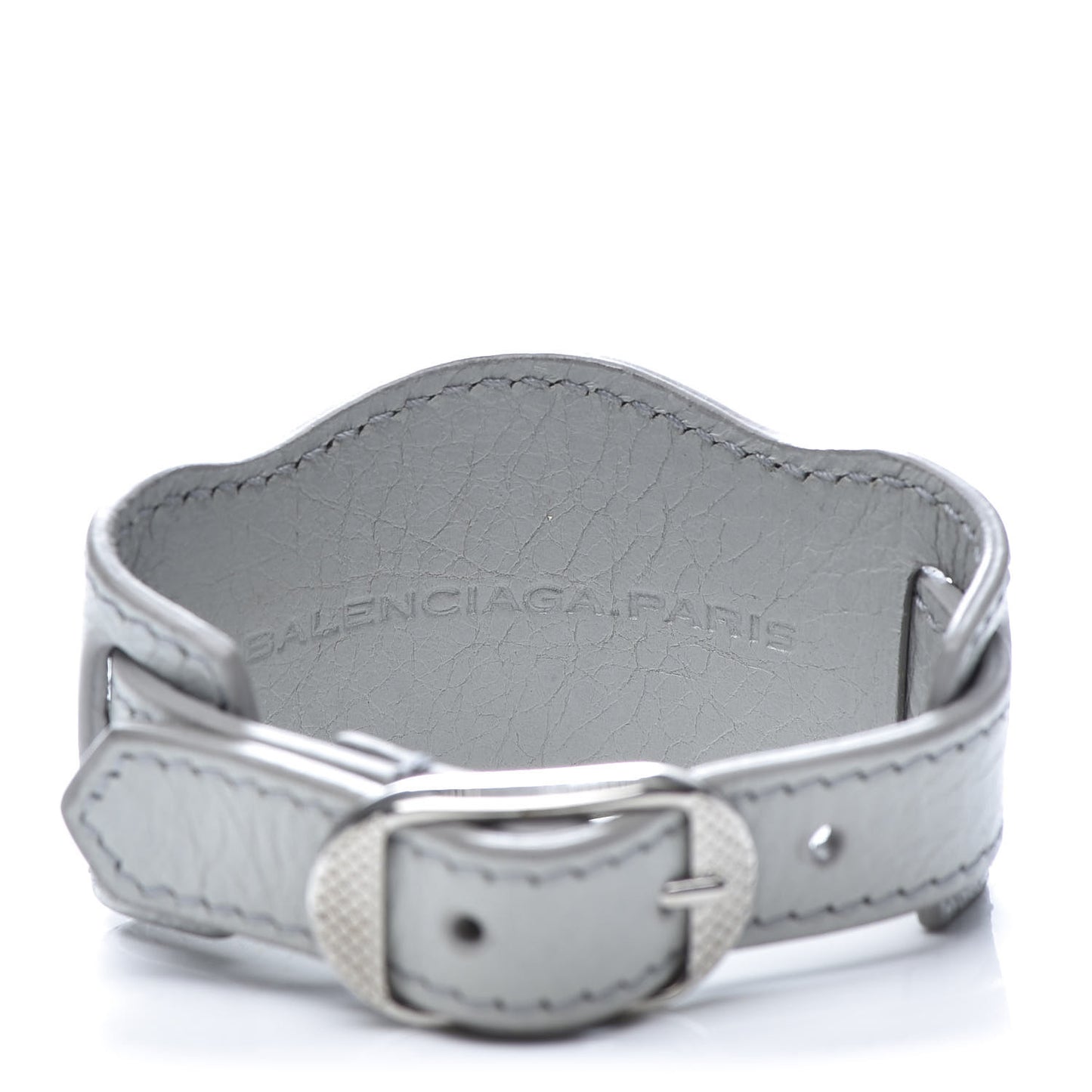 Agneau Arena Giant 12 Silver Hardware Bracelet Gris Glace
