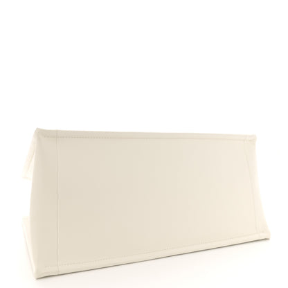 Christian Dior Calfskin Macro Cannage Medium Book Tote White 4 of 12