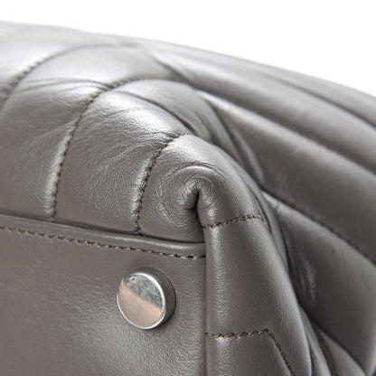 Saint Laurent Calfskin Y Quilted Monogram Large Loulou Chain Satchel Earth 12 of 15