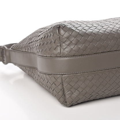 Bottega Veneta Nappa Intrecciato Pyramid Hobo Light Grey 9 of 11