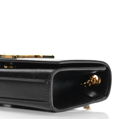 Saint Laurent Grain De Poudre Small Monogram Kate Satchel Black 9 of 9