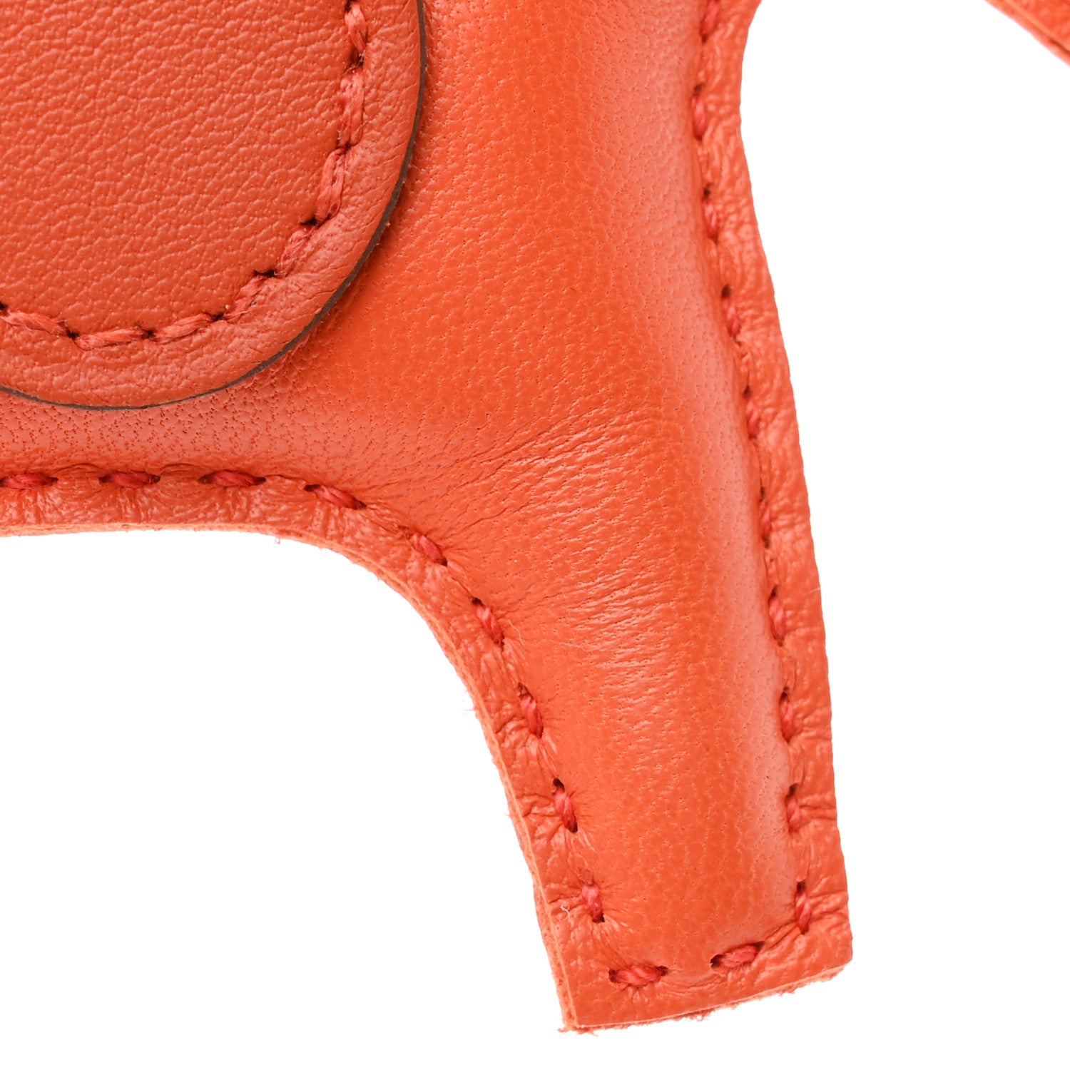 Hermes Milo Lambskin Grigri Rodeo Pegase Horse Bag Charm PM Orange Poppy Craie Terre Battue 5 of 6