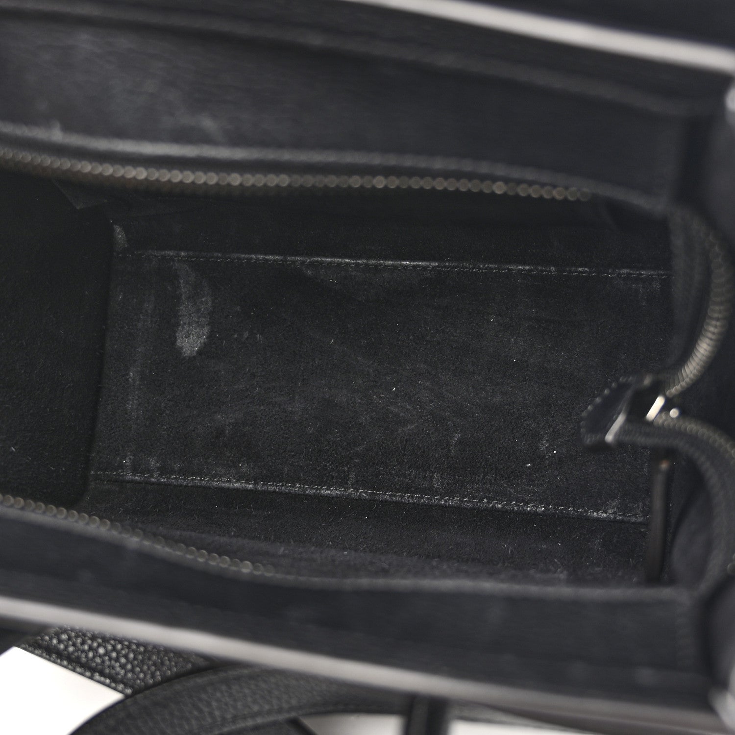 Celine Drummed Calfskin Nano Luggage Black 5 of 15