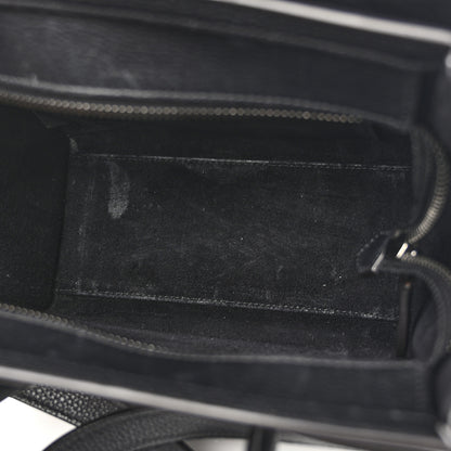 Celine Drummed Calfskin Nano Luggage Black 5 of 15