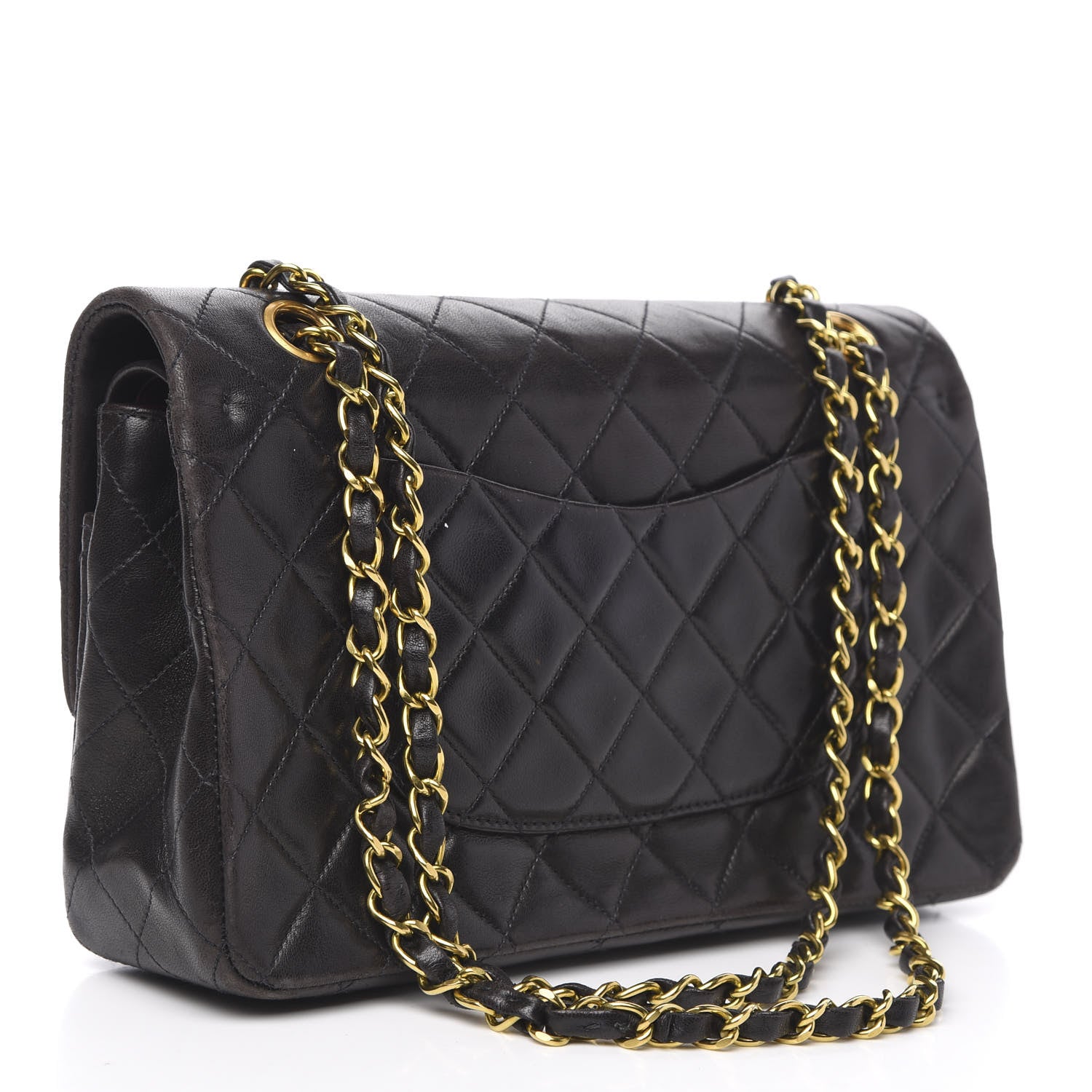 Chanel Lambskin Quilted Medium Double Flap Black 4 of 17