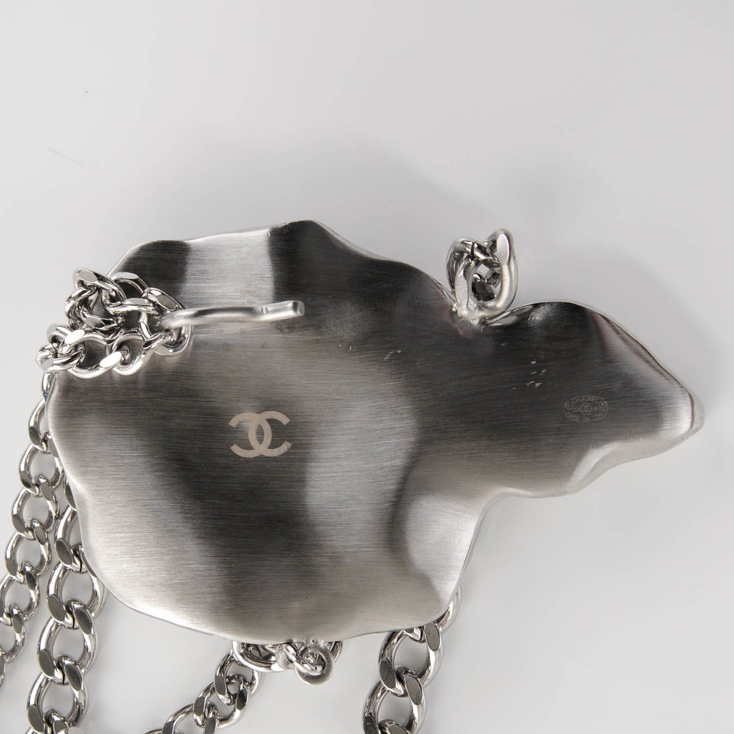 Crystal CC Camellia Belt Silver