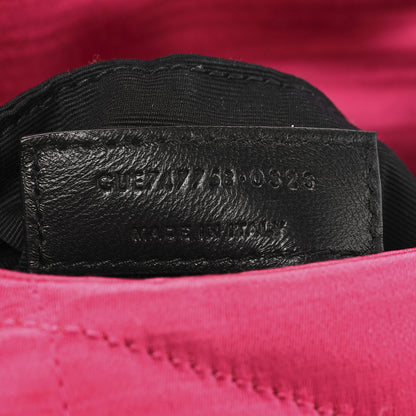 Saint Laurent Satin Quilted Toy Loulou Puffer Monogram Chain Satchel Guava Pink 6 of 10