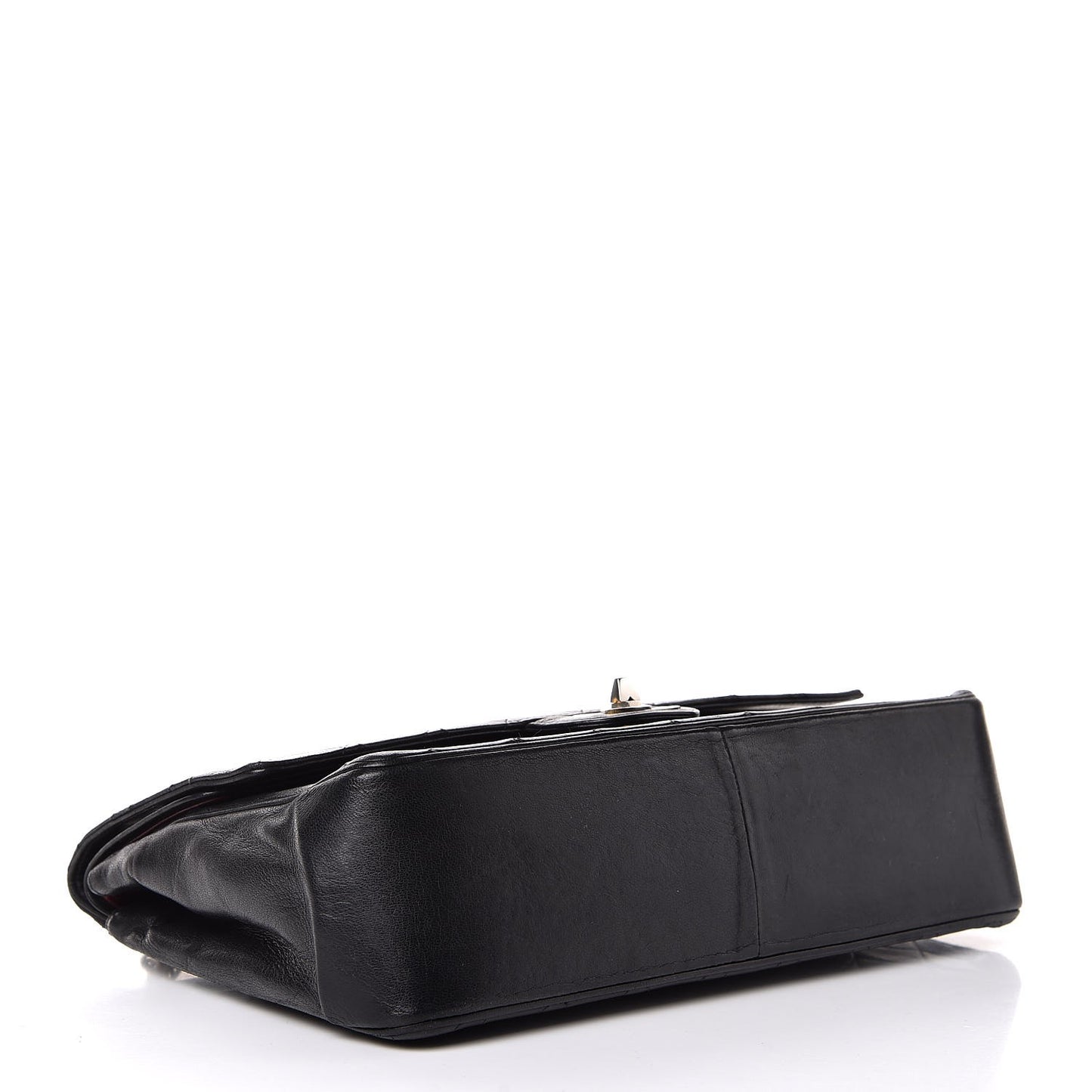 Lambskin Medium Mademoiselle Chain Double Flap Black