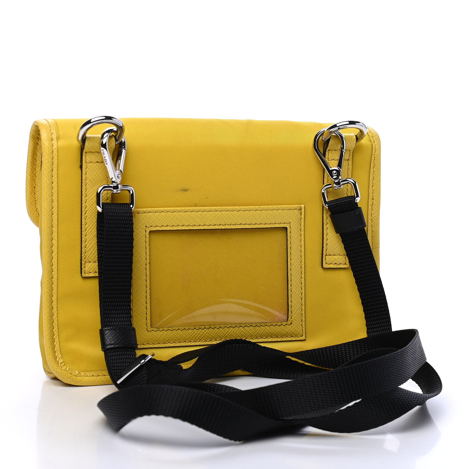 Prada Re-Nylon Saffiano Smartphone Case Crossbody Giallo 2 of 7