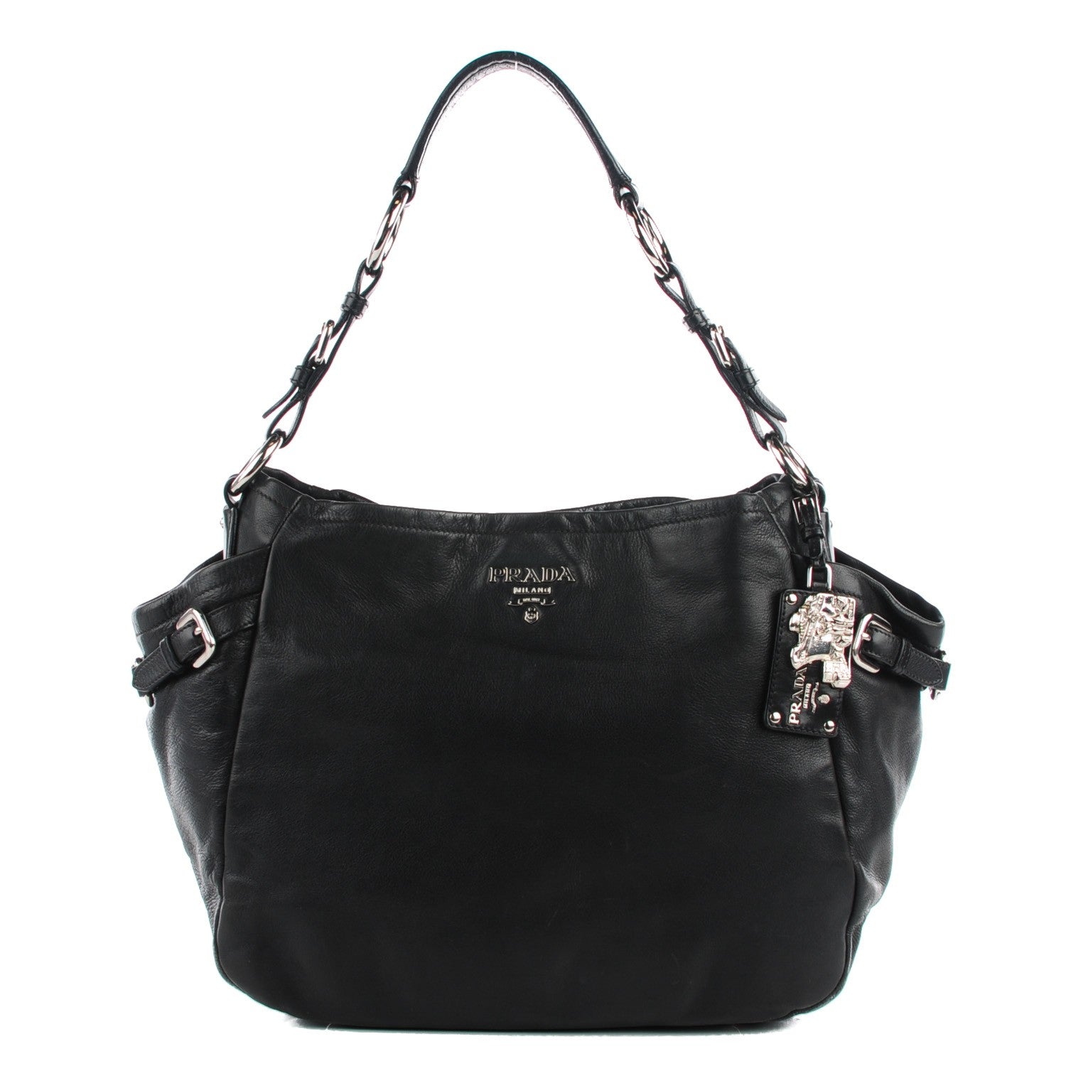 Prada Soft Calf Two Pocket Hobo Nero Black 1 of 11