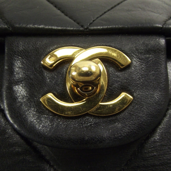 Chanel Lambskin Chevron Double Flap Black 7 of 13