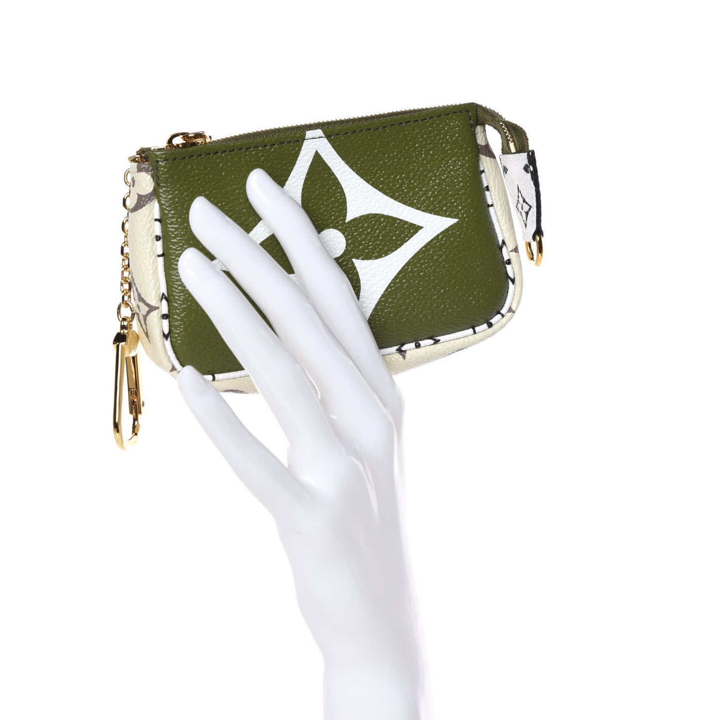 Monogram Giant Micro Pochette Accessories Kaki White