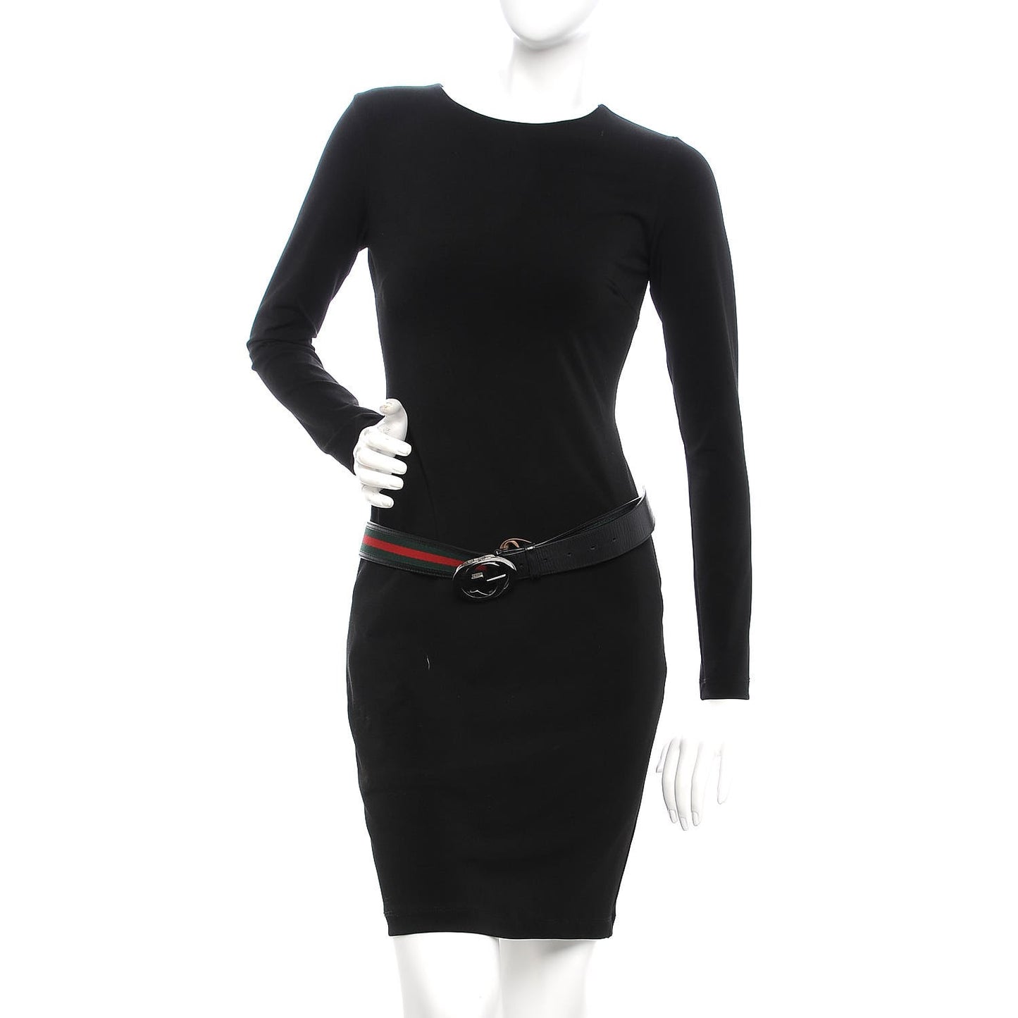 Calfskin Web Interlocking G Belt 95 38 Black