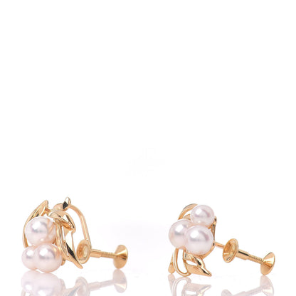 Mikimoto 18K Yellow Gold Akoya Pearl 4.5-6mm Screw Back Earrings 3 of 4