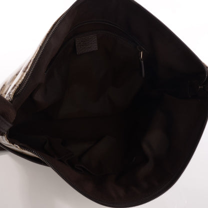 Gucci Crystal Monogram Medium Flat Messenger Bag Dark Brown 7 of 8