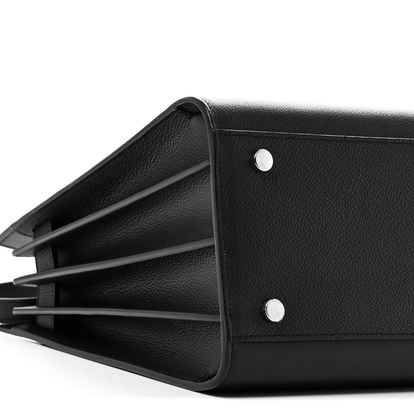 Grained Calfskin Small Sac De Jour Black
