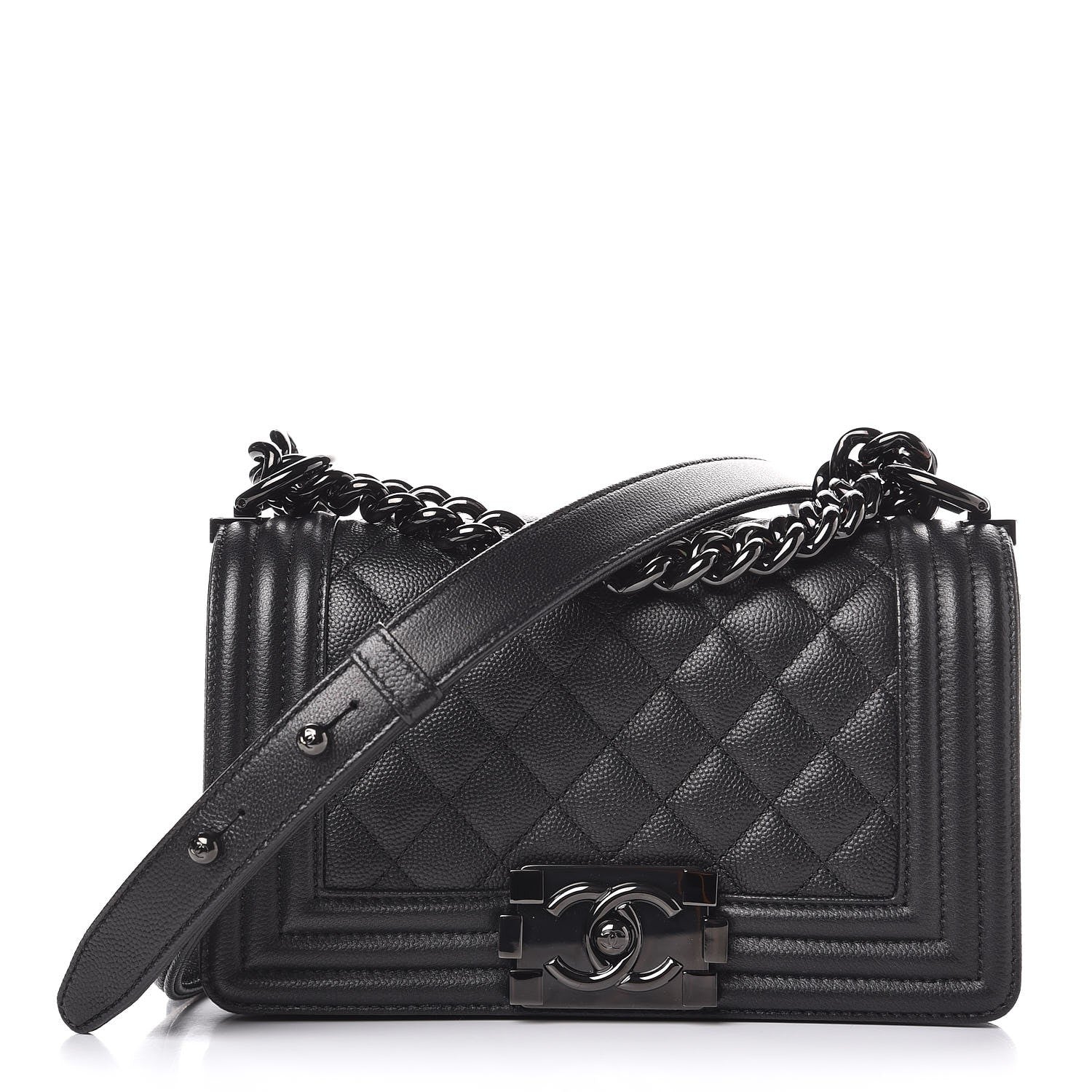 Chanel Caviar Quilted Small Boy Flap So Black 1 of 8