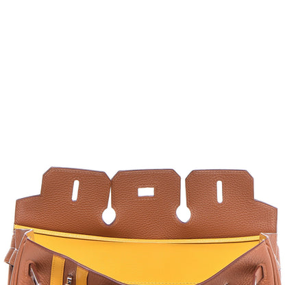 Hermes Togo Swift Officier Birkin 25 Gold Ambre 9 of 35