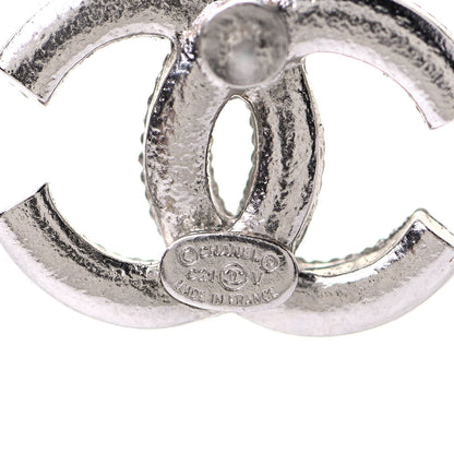 Chanel Crystal CC Coco Flapper Earrings Silver 4 of 4