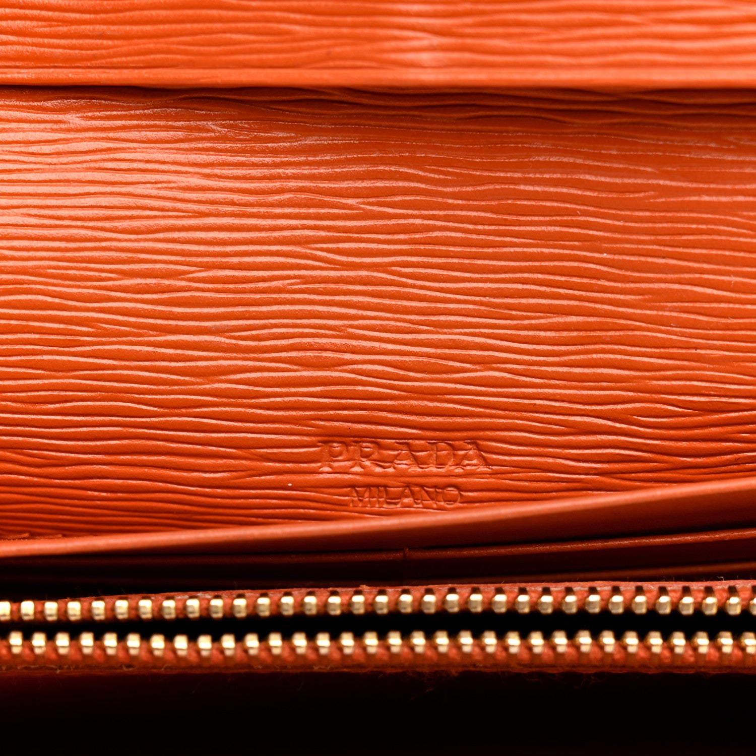 Prada Vitello Move Continental Flap Travel Wallet Papaya 7 of 15