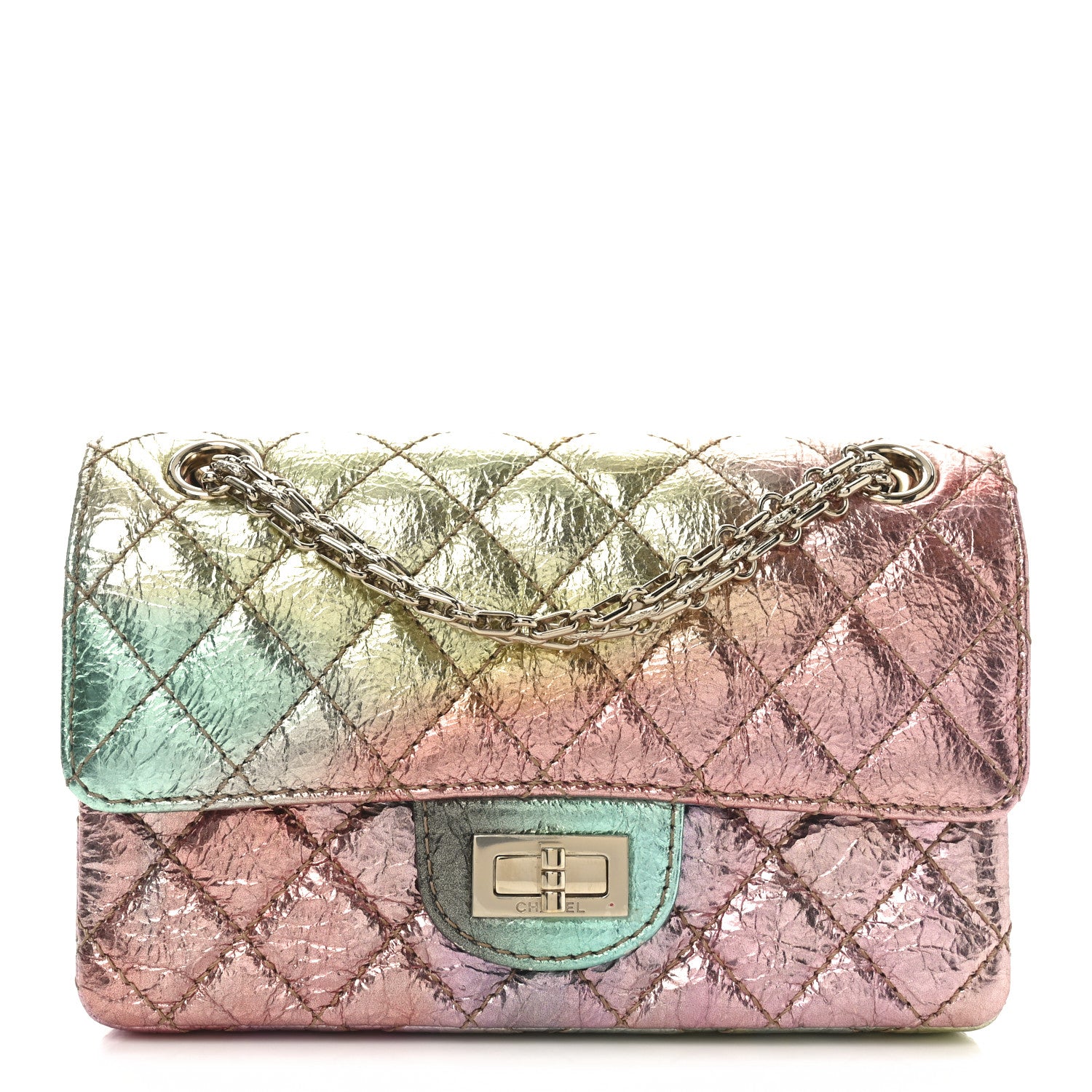 Chanel Metallic Goatskin Quilted Mini 2.55 Reissue Flap Multicolor 1 of 10