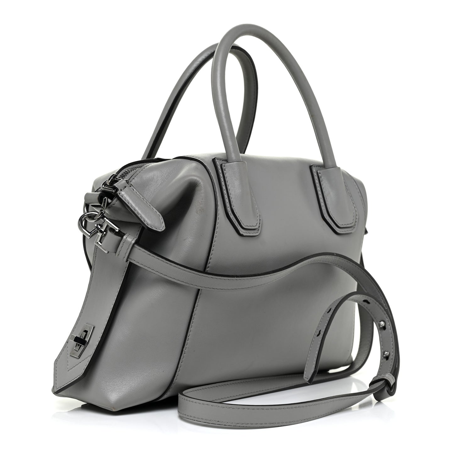 Calfskin Small Soft Antigona Pearl Grey