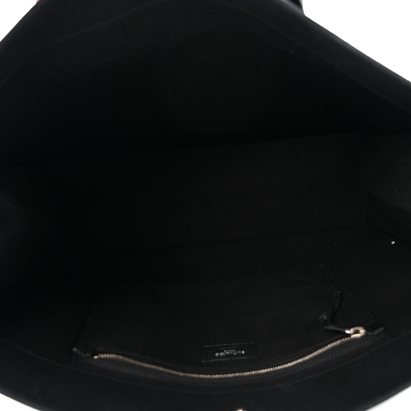 Linen Calfskin Rive Gauche Tote Black
