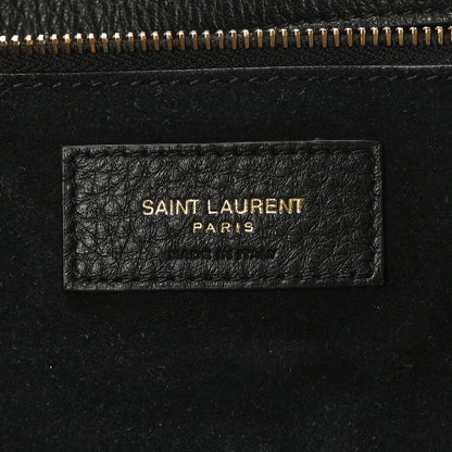 Saint Laurent Grained Deerskin Bea Tote Black 6 of 9