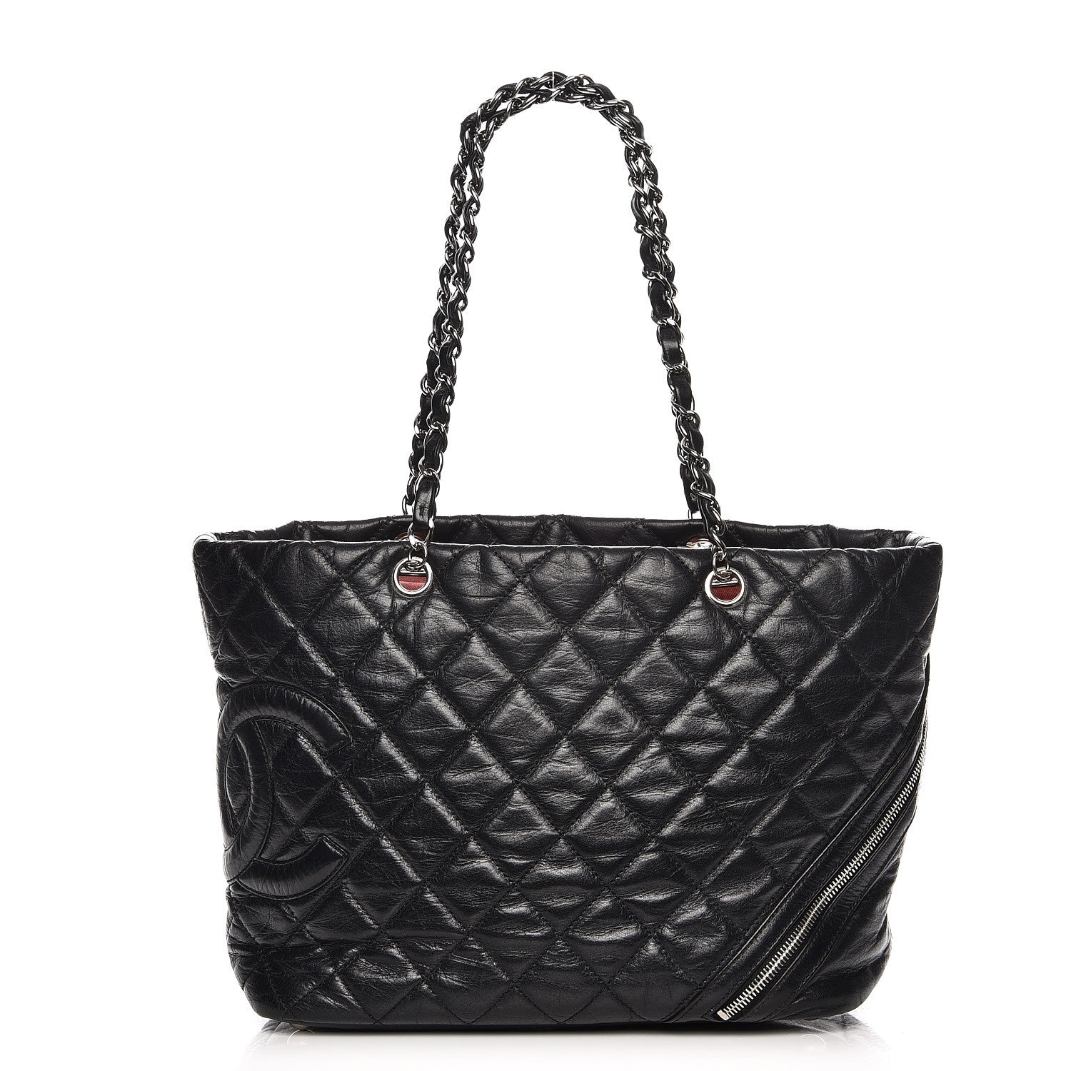Chanel Aged Calfskin Quilted Large Cotton Club Tote Black 1 of 12