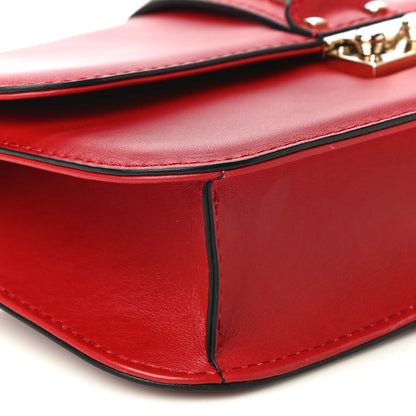 Valentino Garavani Vitello Medium Glam Lock Rockstud Flap Red 7 of 11