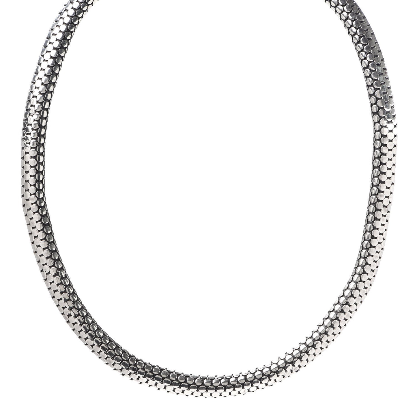 Sterling Silver 7mm Dot Choker Necklace