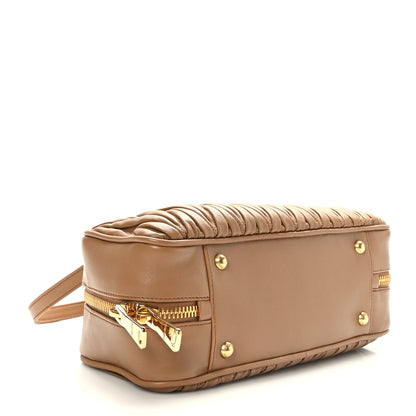 Miu Miu Nappa Matelasse Large Arcadie Top Handle Bag Caramel 4 of 8