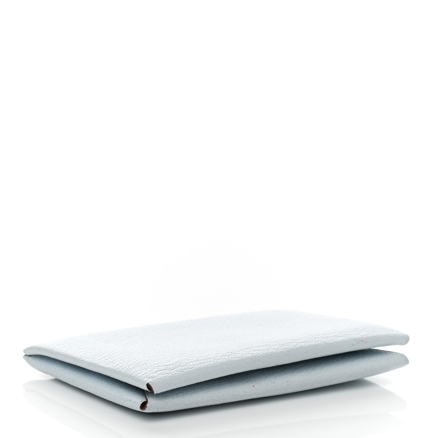 Hermes Chevre Mysore Verso Calvi Card Case Bleu Brume Brique 3 of 8