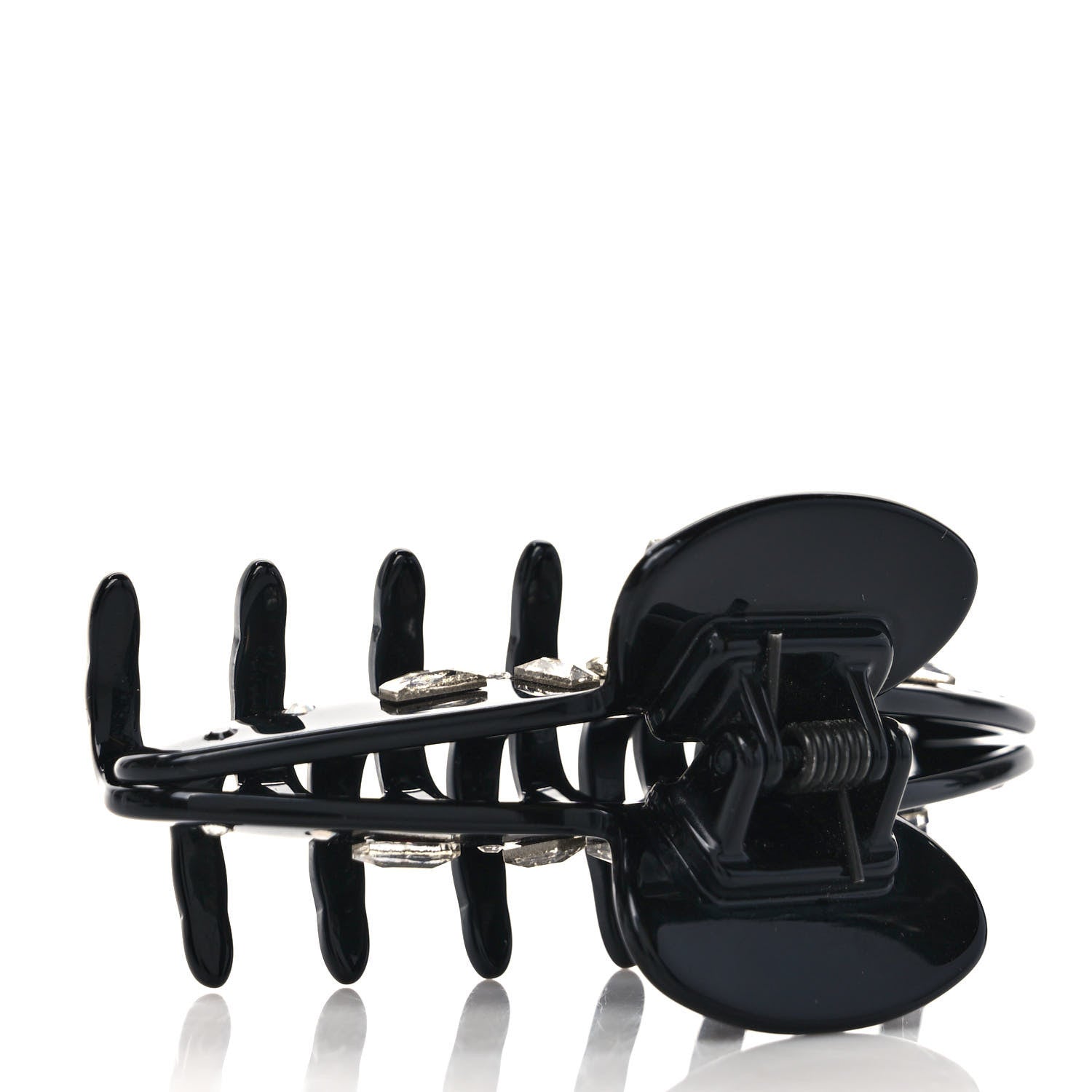 Chanel Resin Crystal CC Hair Clip Black 3 of 4
