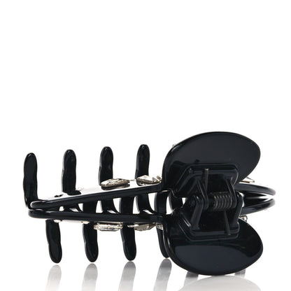 Chanel Resin Crystal CC Hair Clip Black 3 of 4