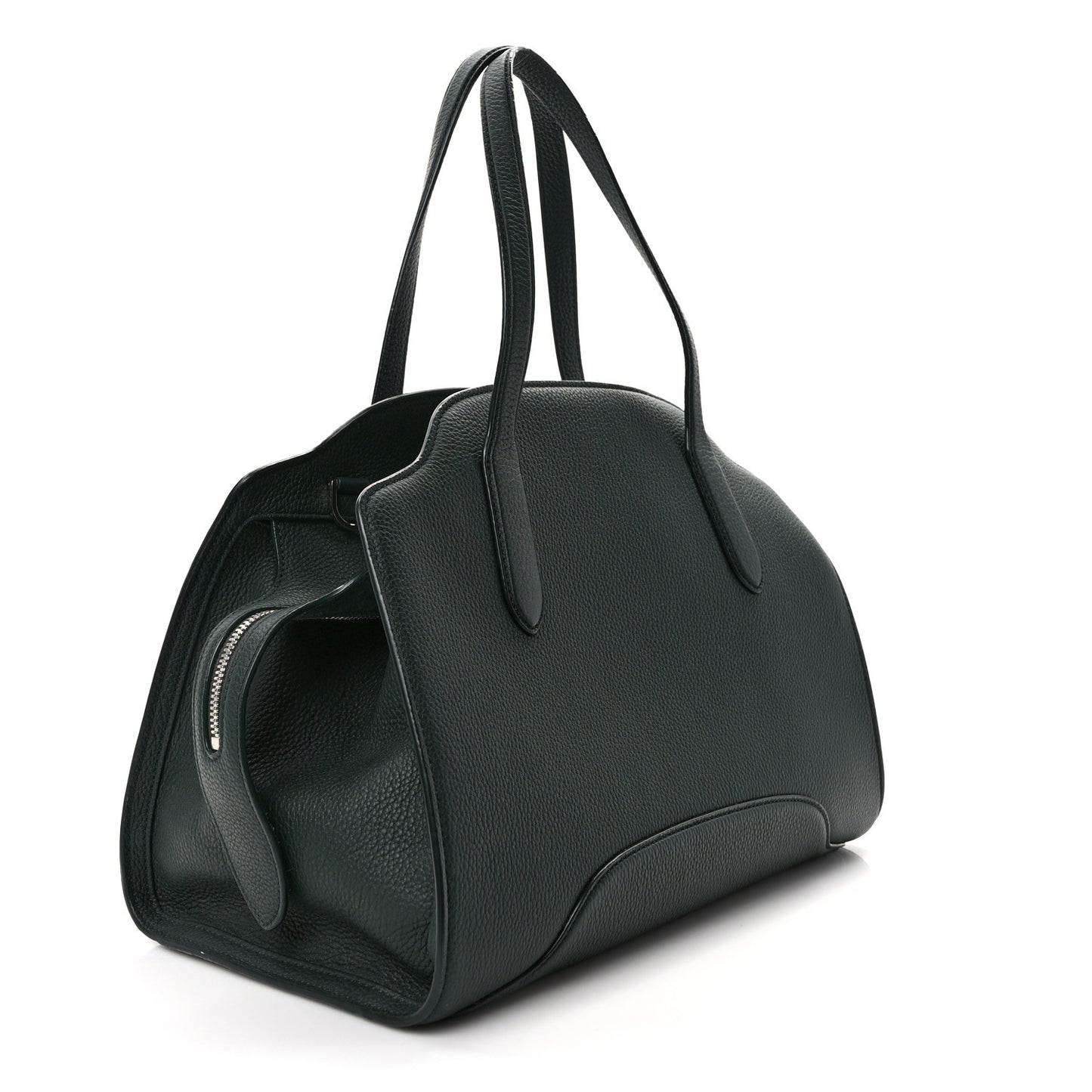 Grained Calfskin Medium Sesia Dark Green