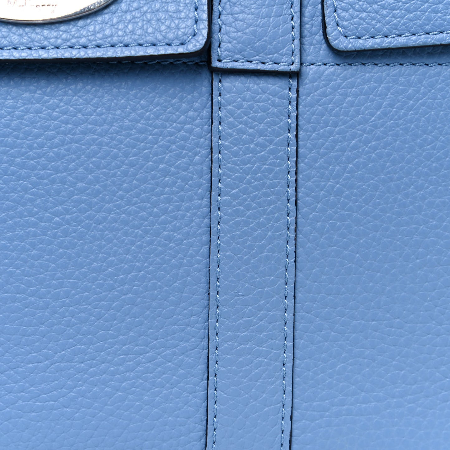 Classic Grain Calfskin Small Bayswater Porcelain Blue