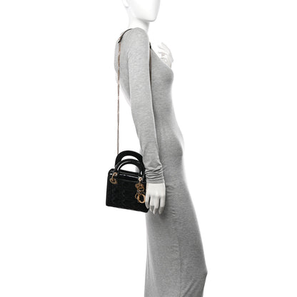 Christian Dior Patent Cannage Mini Lady Dior Black 2 of 14