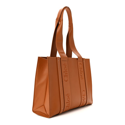 Chloe Calfskin Medium Woody Tote Caramel 3 of 15