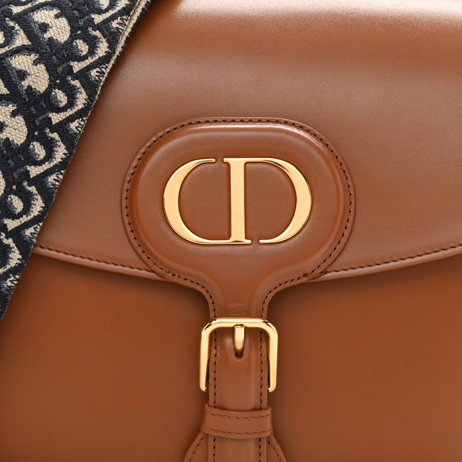 Christian Dior Box Calfskin Large Bobby Flap Dark Tan 8 of 8