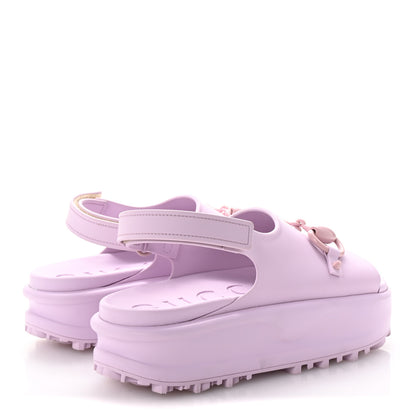 Gucci Soft Rubber Horsebit Touch Womens Strapped Sandals 40 Talc Pink 5 of 9